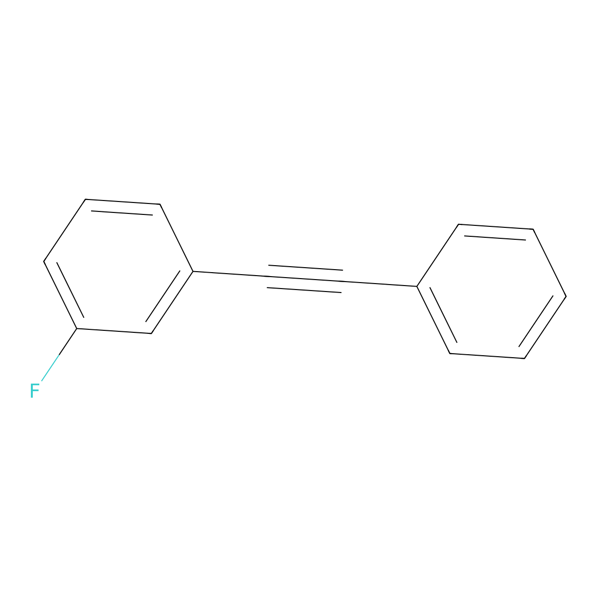 1-Fluoro-3-(2-phenylethynyl)benzene molecular structure, CAS 29778-28-7