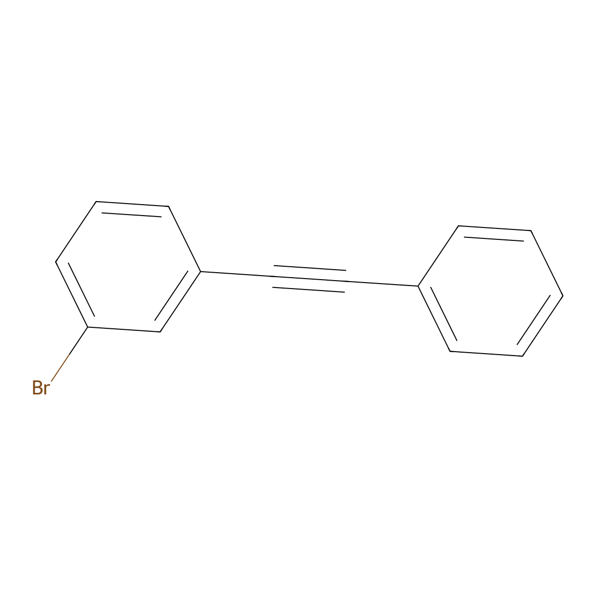 1-Bromo-3-(2-phenylethynyl)benzene molecular structure, CAS 29778-29-8