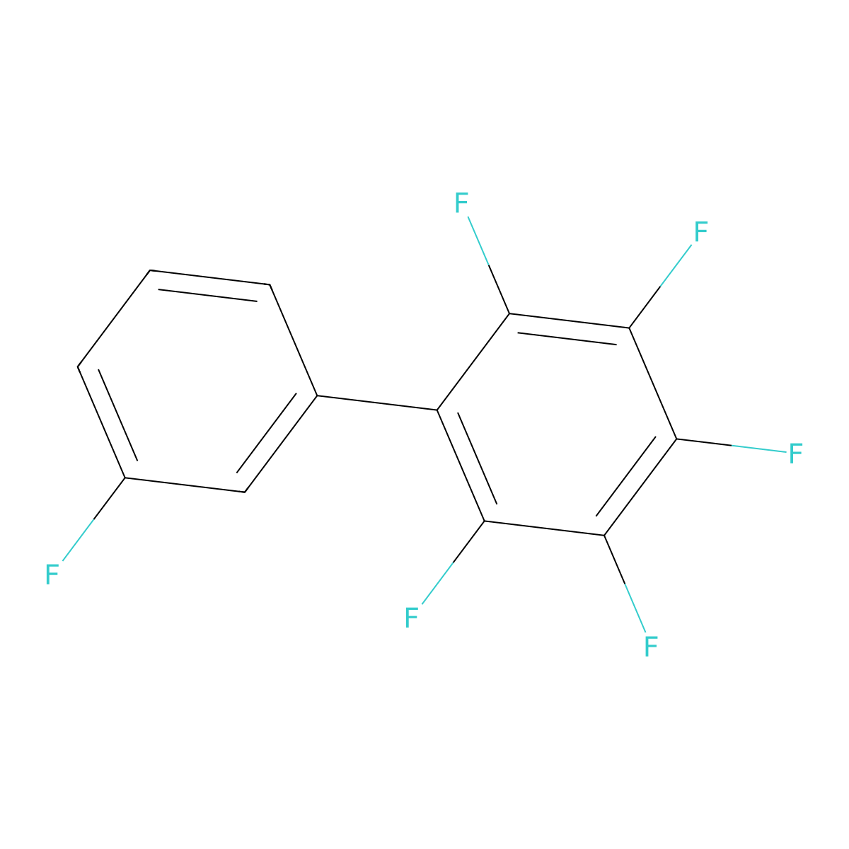 1,2,3,4,5-Pentafluoro-6-(3-fluorophenyl)benzene molecular structure, CAS 29778-92-5