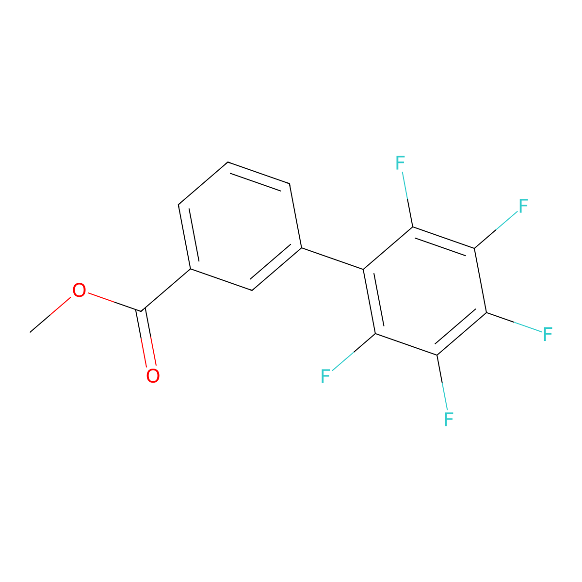 Methyl 2',3',4',5',6'-pentafluoro[1,1'-biphenyl]-3-carboxylate molecular structure, CAS 29778-98-1