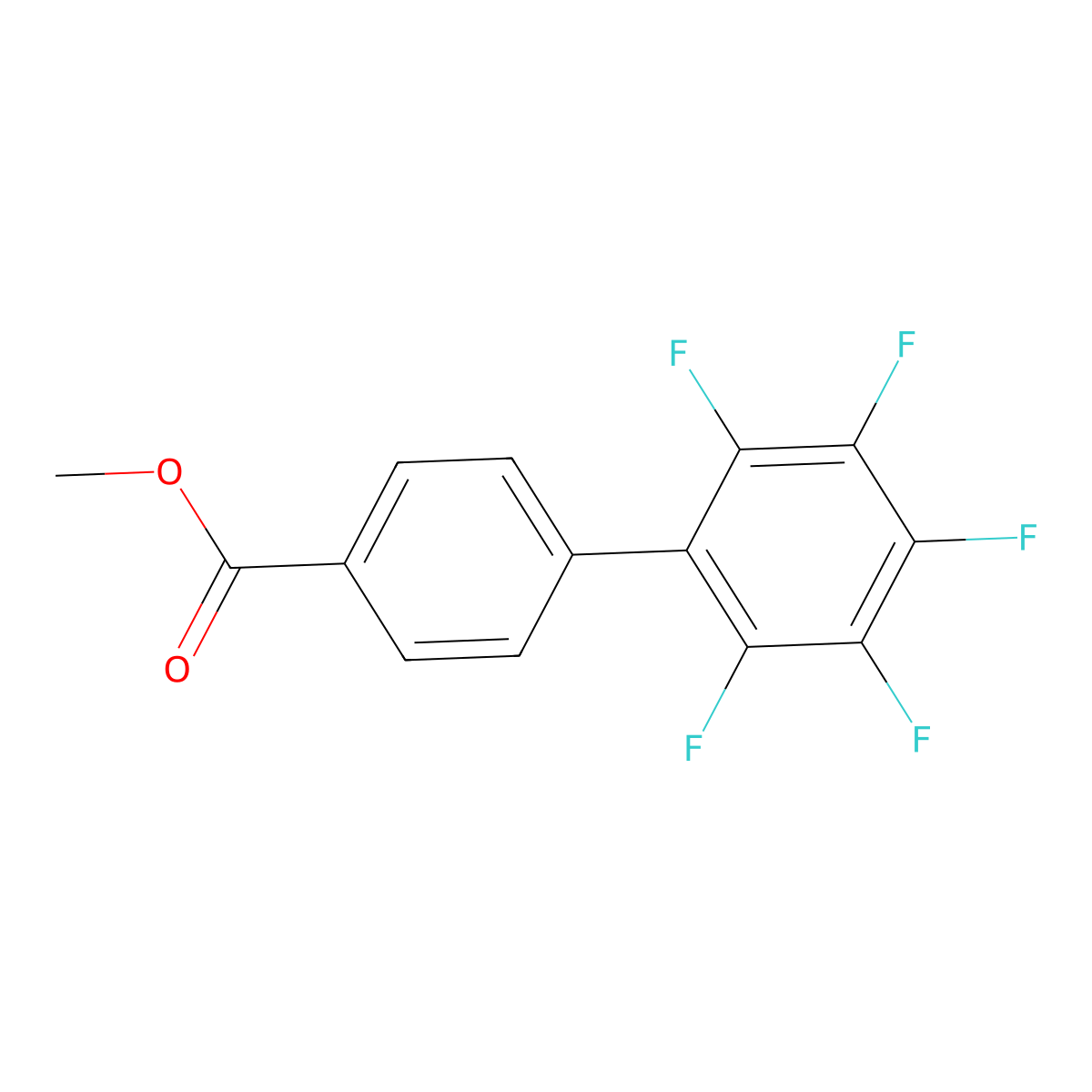Methyl 2',3',4',5',6'-pentafluoro[1,1'-biphenyl]-4-carboxylate molecular structure, CAS 29778-99-2