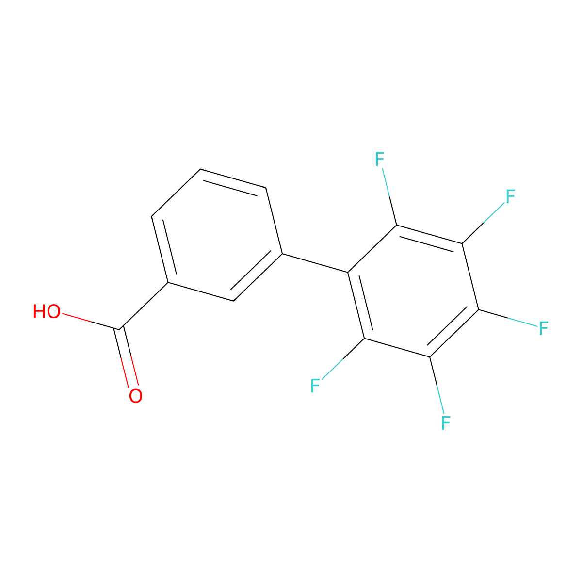 2',3',4',5',6'-Pentafluoro[1,1'-biphenyl]-3-carboxylic acid molecular structure, CAS 29779-00-8