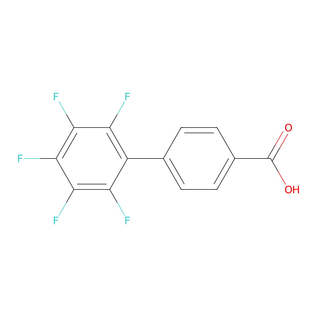 2',3',4',5',6'-Pentafluoro[1,1'-biphenyl]-4-carboxylic acid molecular structure, CAS 29779-01-9