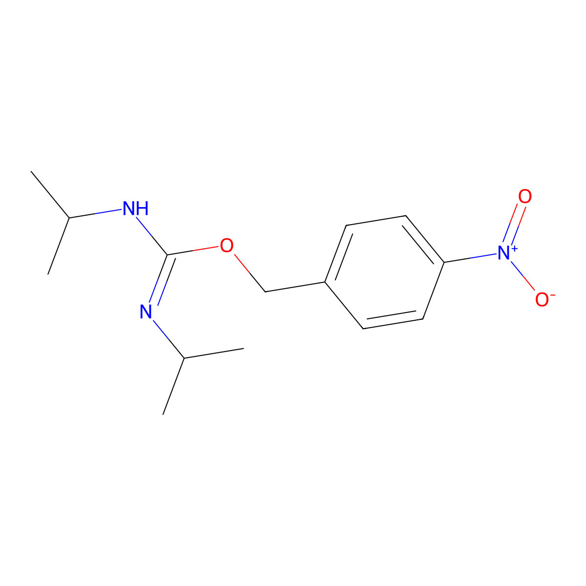 (4-Nitrophenyl)methyl N,N'-bis(1-methylethyl)carbamimidate molecular structure, CAS 2978-11-2