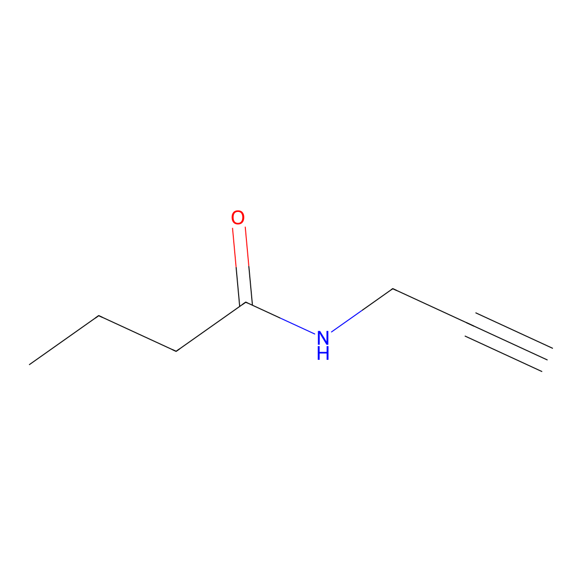 N-(prop-2-yn-1-yl)butanamide molecular structure, CAS 2978-28-1