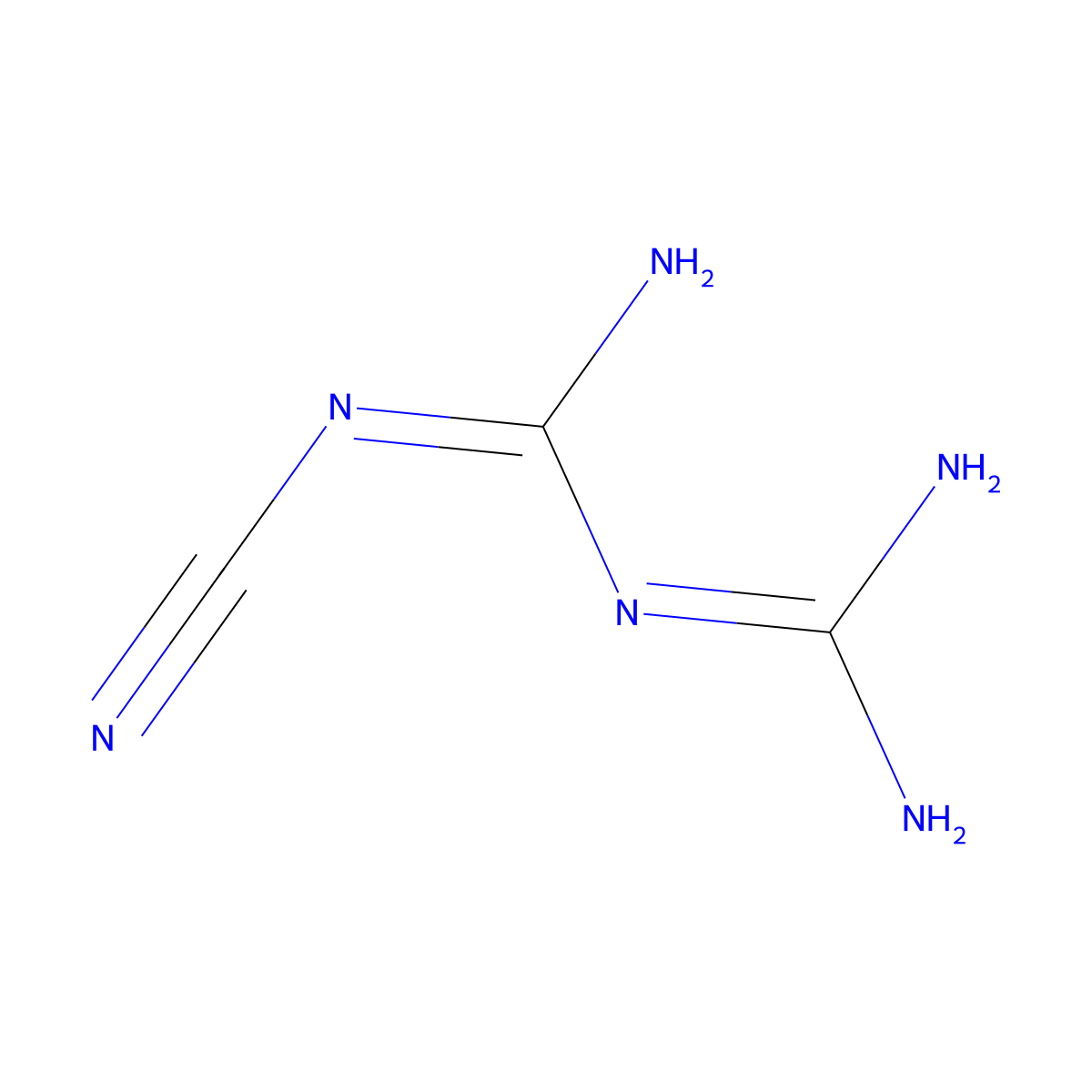Imidodicarbonimidic diamide, N-cyano- molecular structure, CAS 2978-35-0