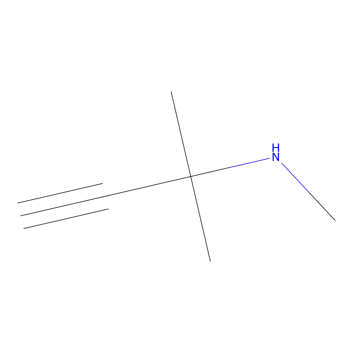 Methyl(2-methylbut-3-yn-2-yl)amine molecular structure, CAS 2978-63-4