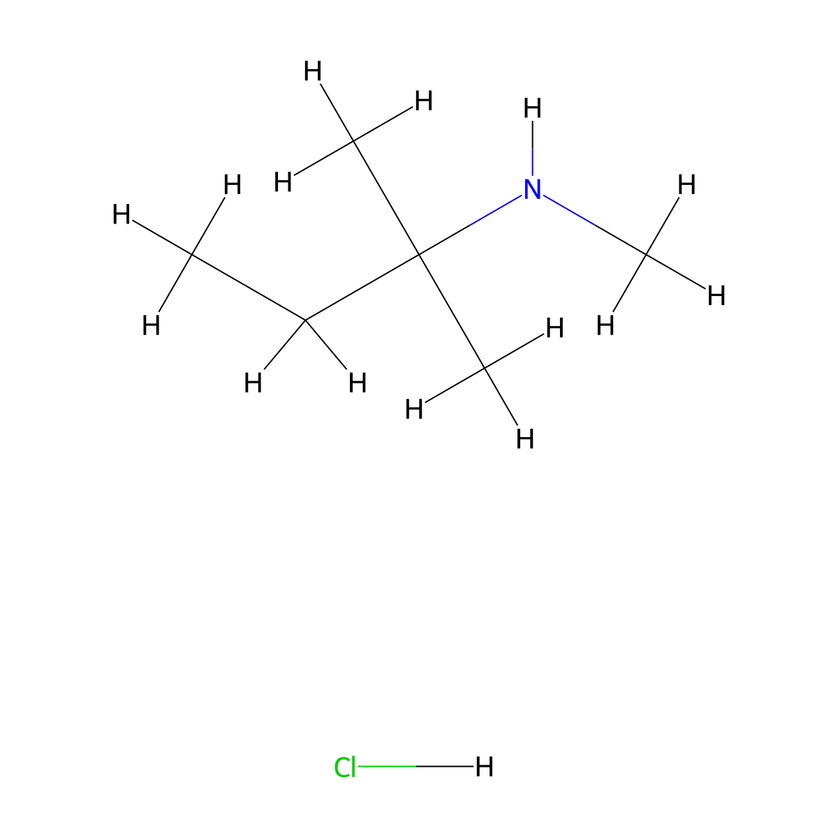 Propylamine, N,1,1-trimethyl-, hydrochloride molecular structure, CAS 2978-67-8