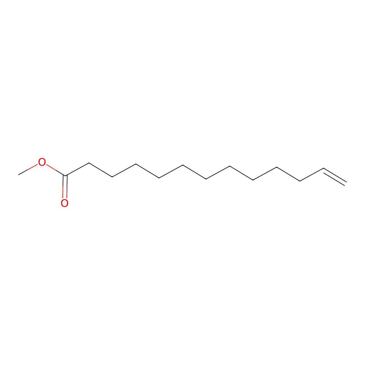 Methyl tridec-12-enoate molecular structure, CAS 29780-00-5