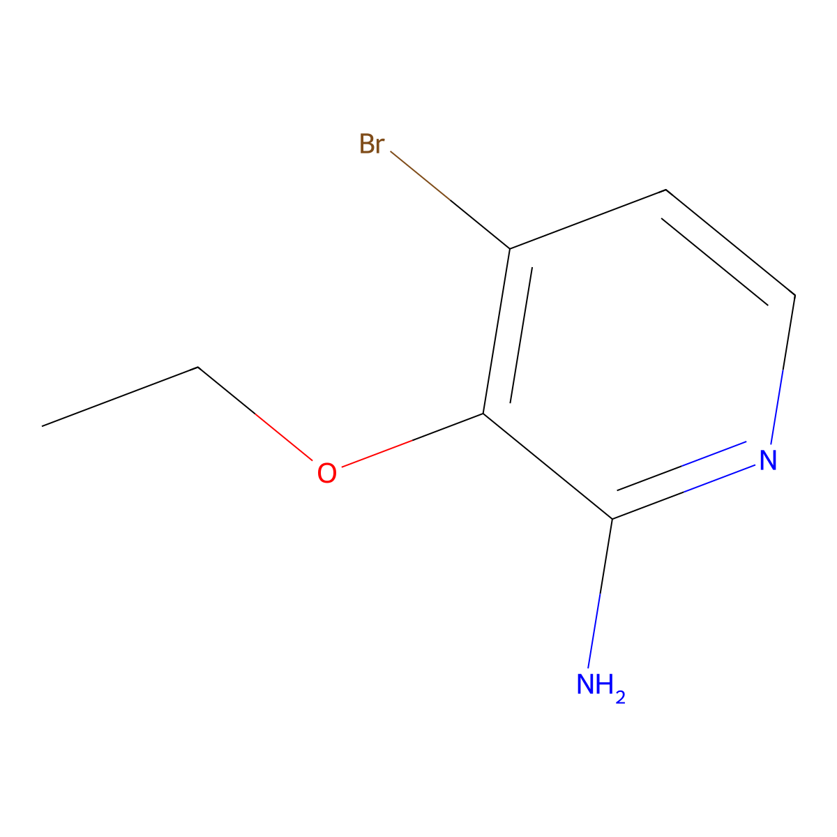 4-Bromo-3-ethoxypyridin-2-amine molecular structure, CAS 2978498-65-4