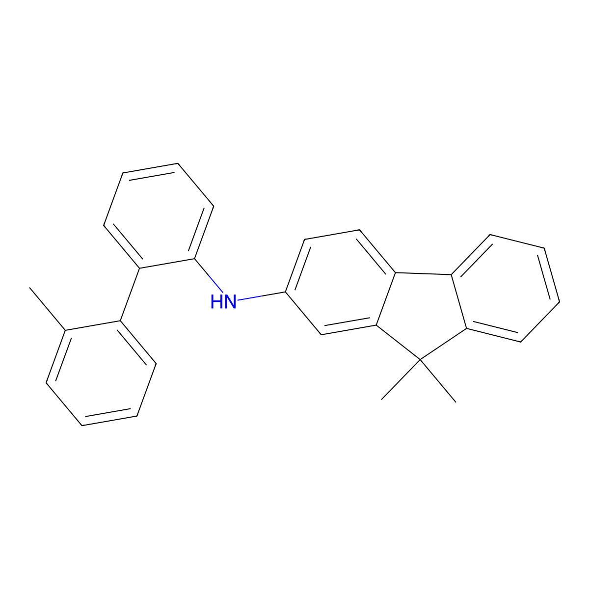 9,9-Dimethyl-N-(2'-methyl-[1,1'-biphenyl]-2-yl)-9H-fluoren-2-amine molecular structure, CAS 2978597-38-3