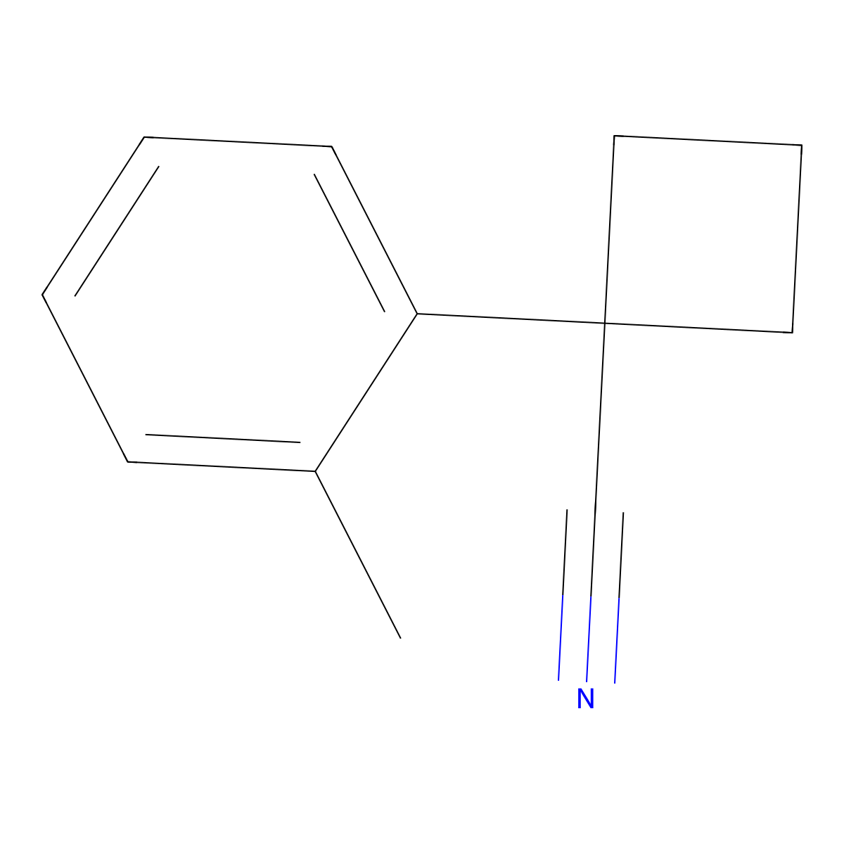 1-(2-Methylphenyl)cyclobutanecarbonitrile molecular structure, CAS 29786-39-8