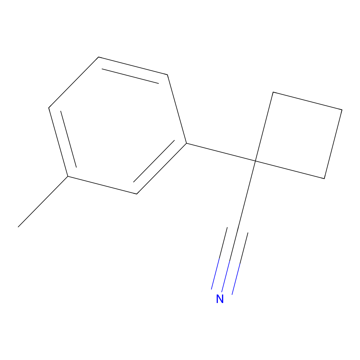 1-(3-Methylphenyl)cyclobutane-1-carbonitrile molecular structure, CAS 29786-40-1