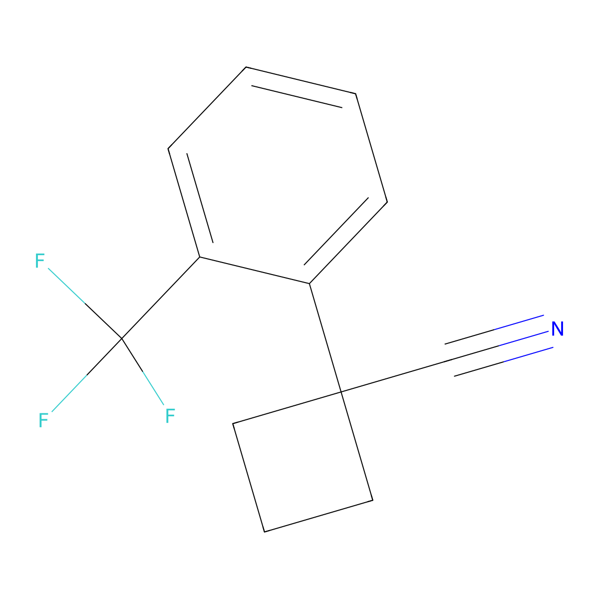 1-[2-(Trifluoromethyl)phenyl]cyclobutanecarbonitrile molecular structure, CAS 29786-42-3