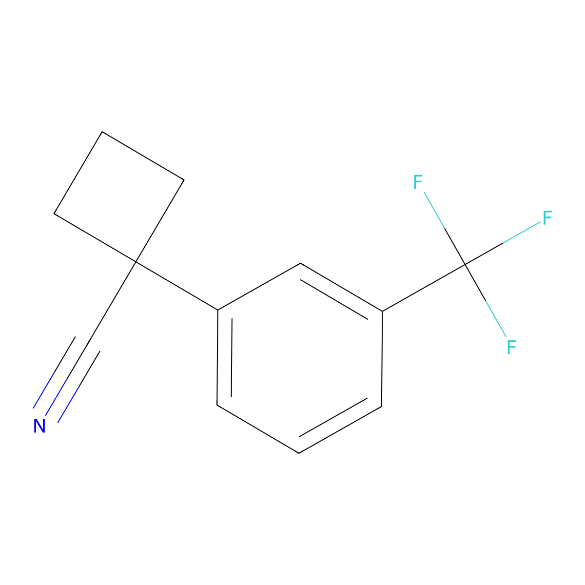 1-[3-(Trifluoromethyl)phenyl]cyclobutane-1-carbonitrile molecular structure, CAS 29786-43-4