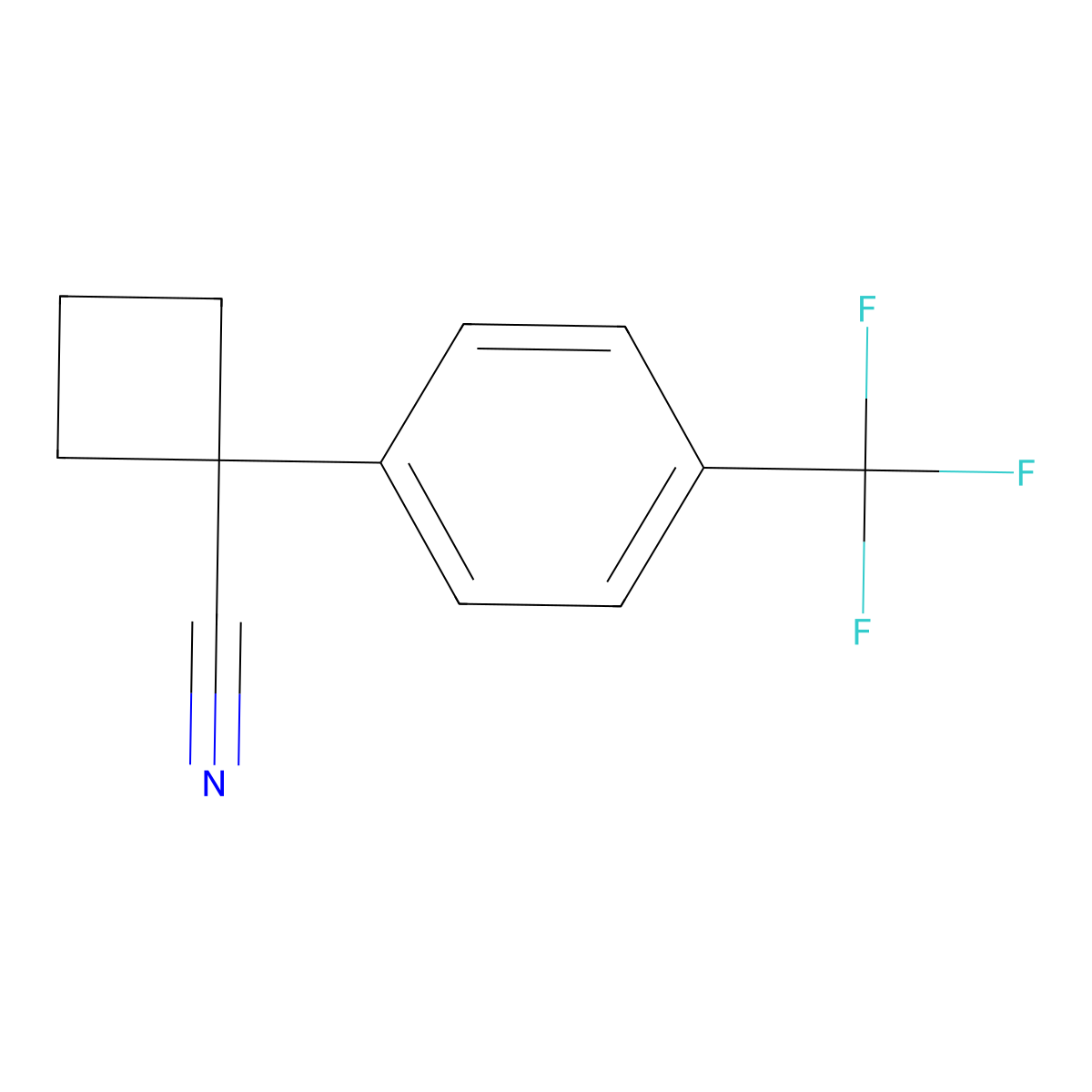 1-(4-(Trifluoromethyl)phenyl)cyclobutanecarbonitrile molecular structure, CAS 29786-44-5