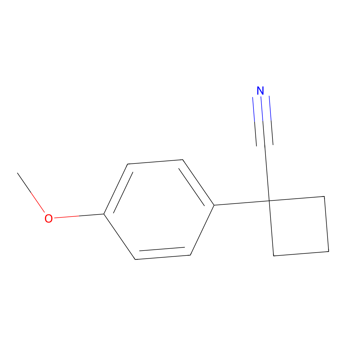 1-(4-Methoxyphenyl)cyclobutanecarbonitrile molecular structure, CAS 29786-45-6