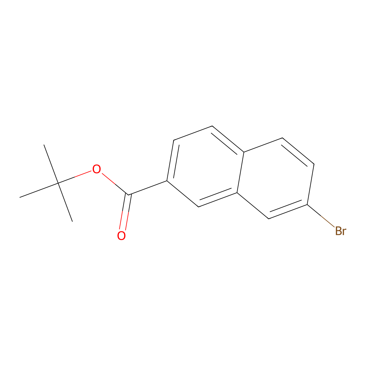 Tert-butyl 7-bromo-2-naphthoate molecular structure, CAS 2978694-78-7