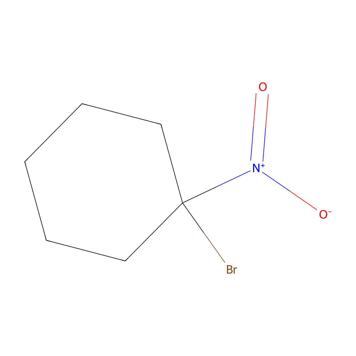 1-Bromo-1-nitrocyclohexane molecular structure, CAS 29788-20-3