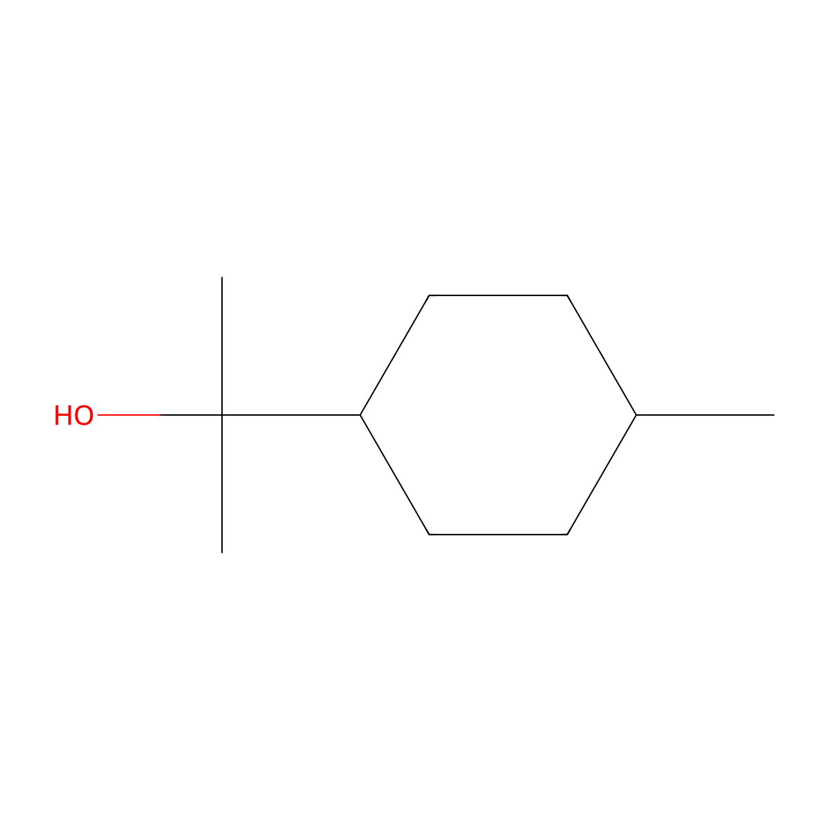p-MENTHAN-8-OL molecular structure, CAS 29789-01-3