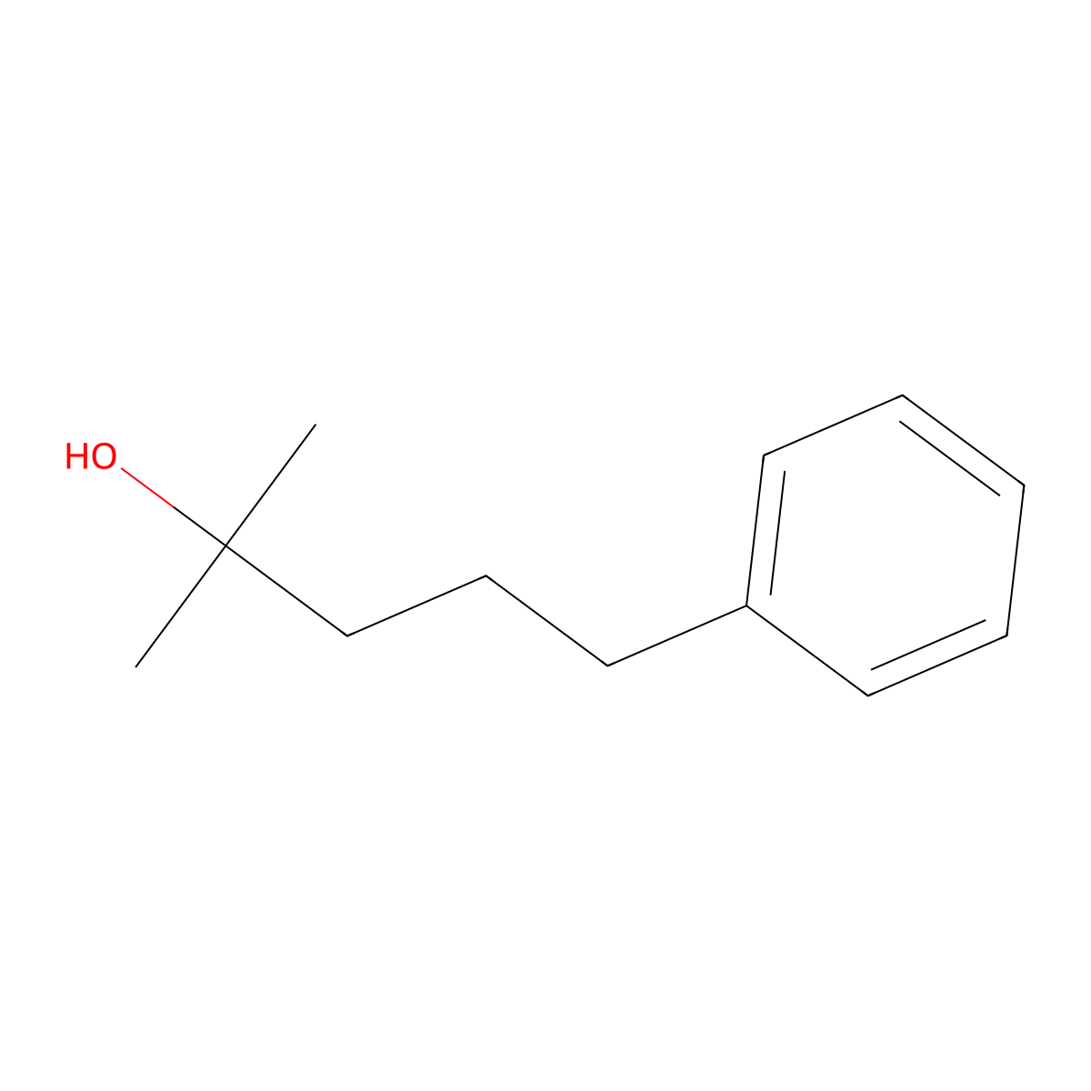 2-Hydroxy-2-methyl-5-phenylpentane molecular structure, CAS 2979-70-6