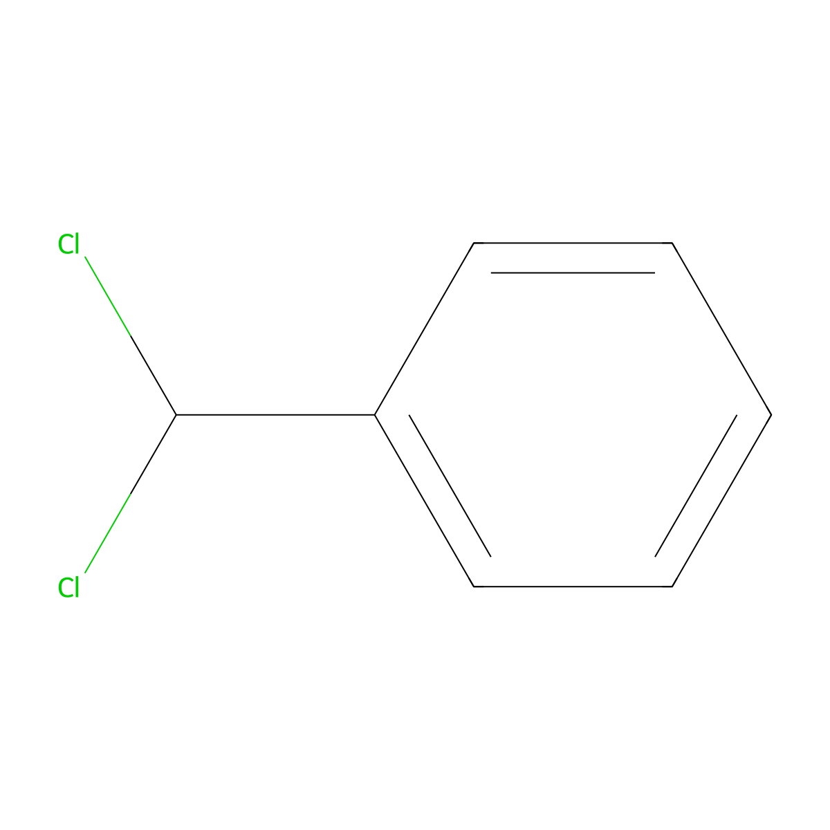 Benzal chloride molecular structure, CAS 29797-40-8