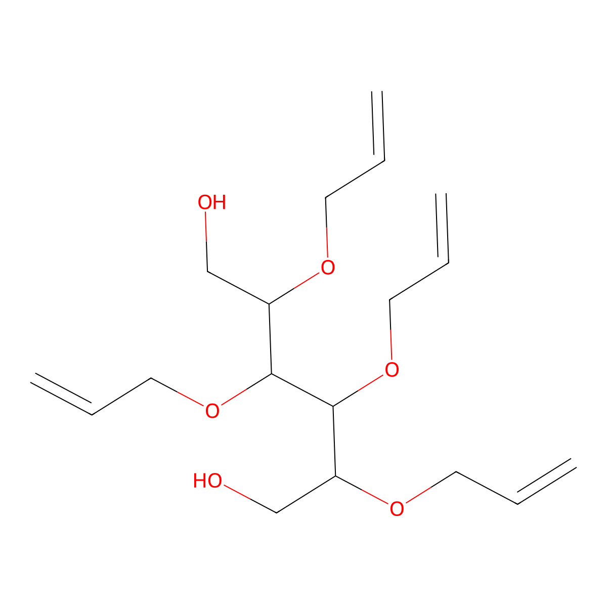 Tetra-O-allylglucitol molecular structure, CAS 29798-55-8