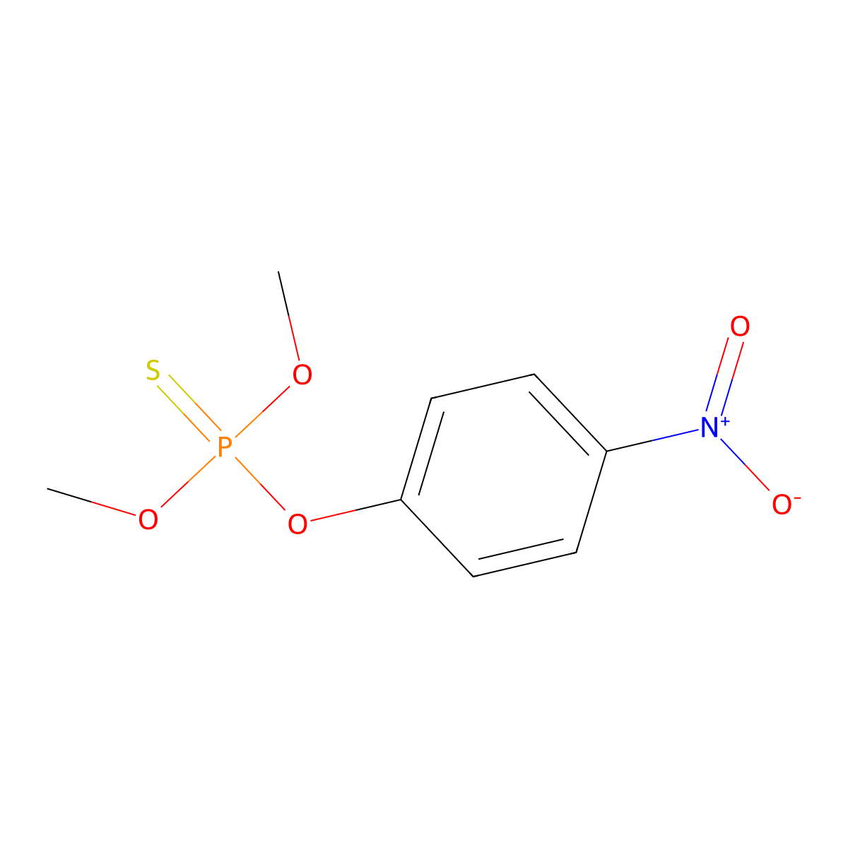 Methyl Parathion molecular structure, CAS 298-00-0