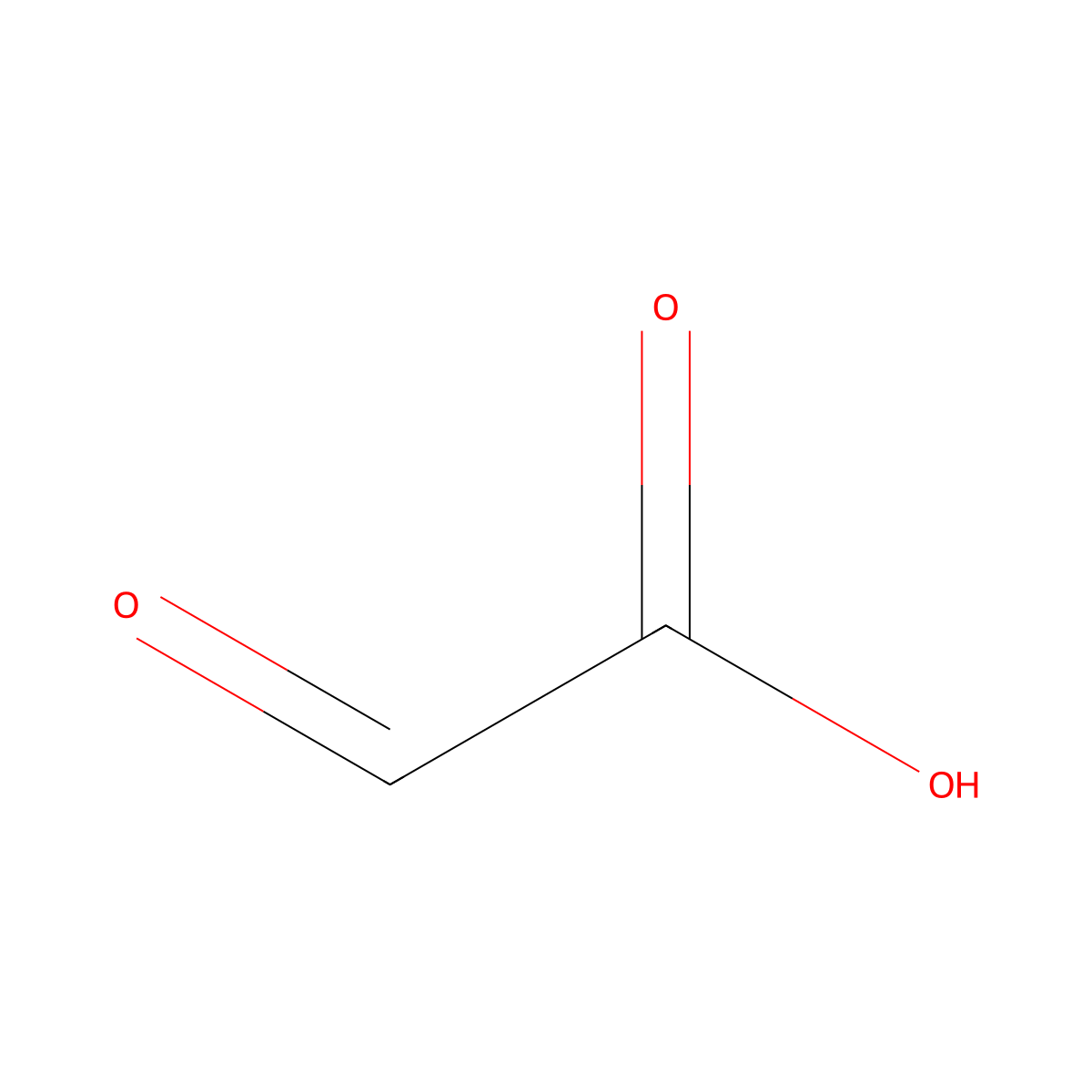 Glyoxylic Acid molecular structure, CAS 298-12-4
