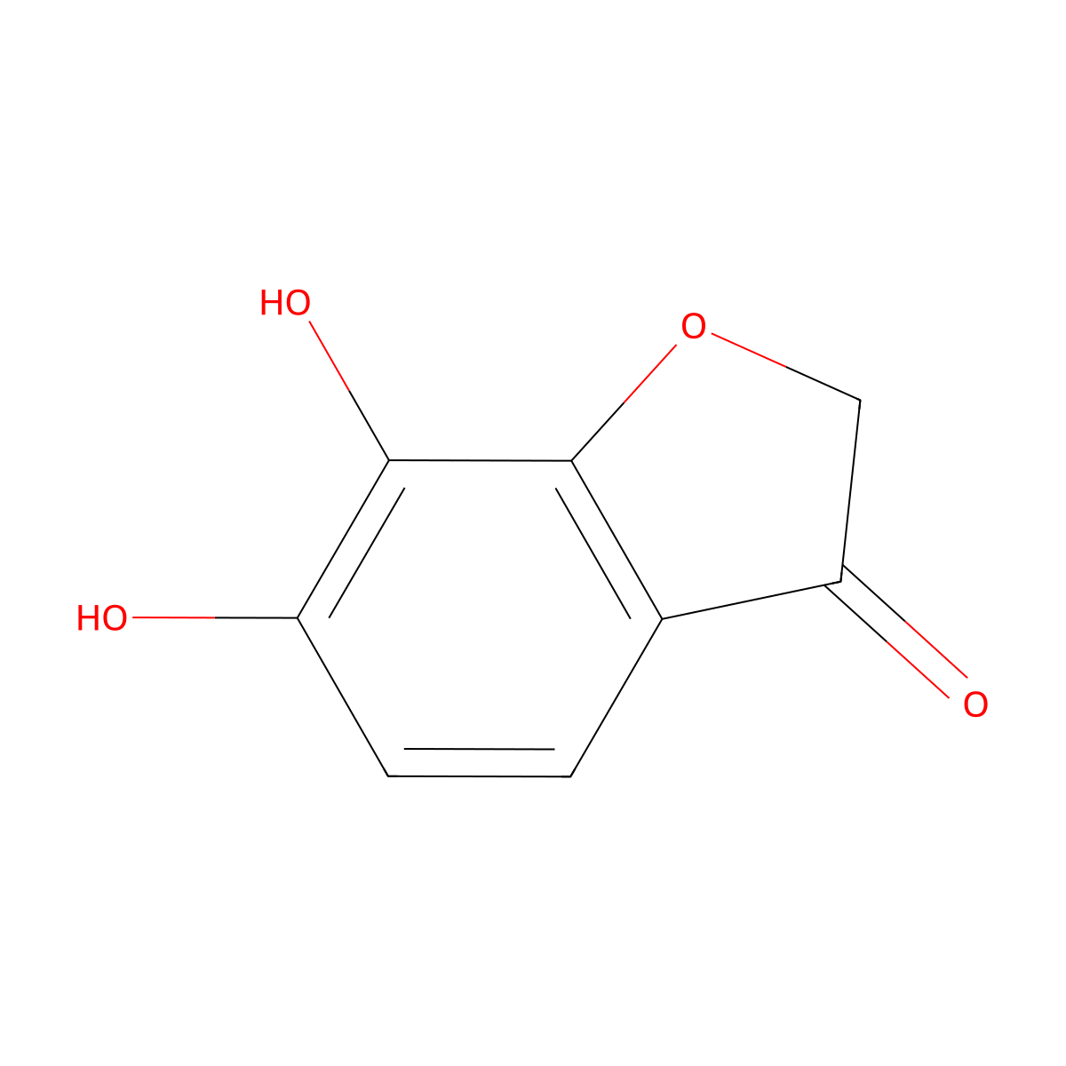 6,7-Dihydroxycoumaranone molecular structure, CAS 298-27-1