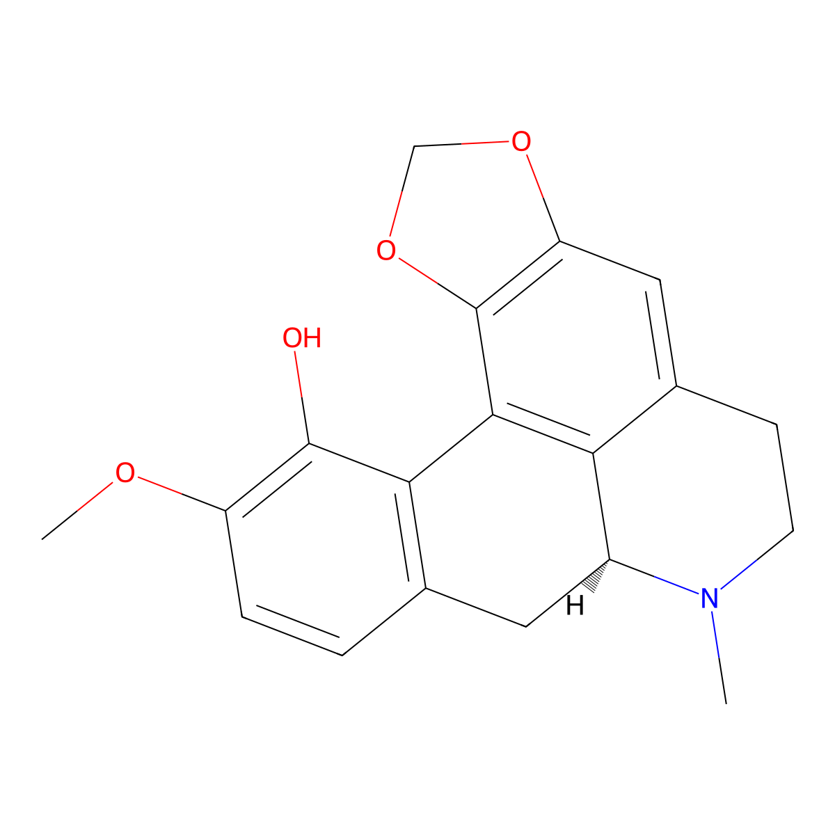 Bulbocapnine molecular structure, CAS 298-45-3