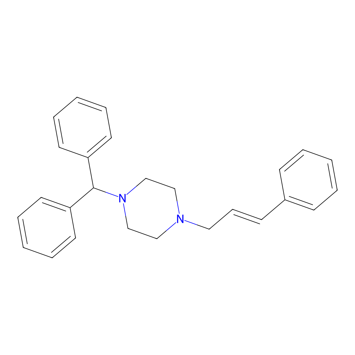 Cinnarizine molecular structure, CAS 298-57-7