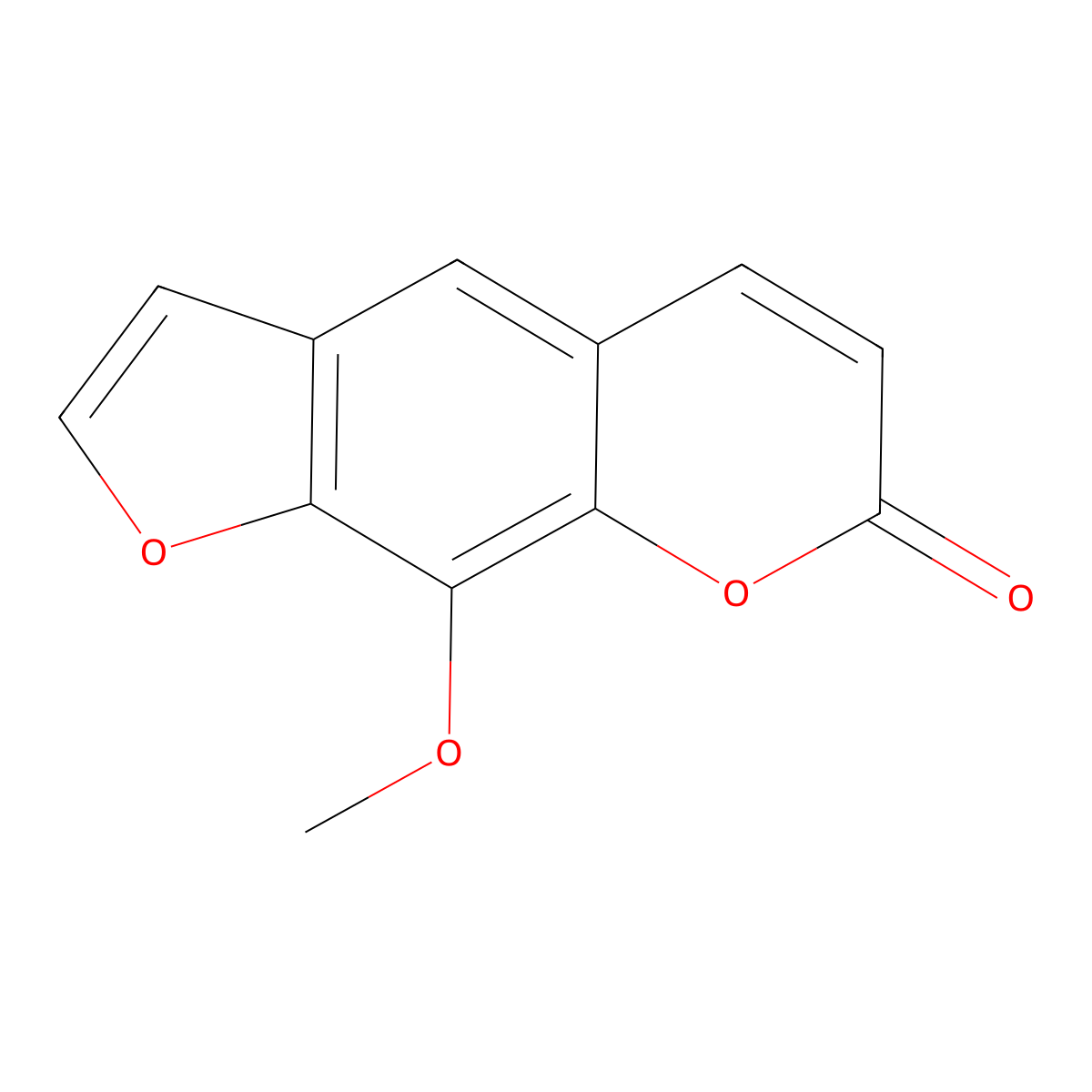 8-Methoxypsoralen molecular structure, CAS 298-81-7