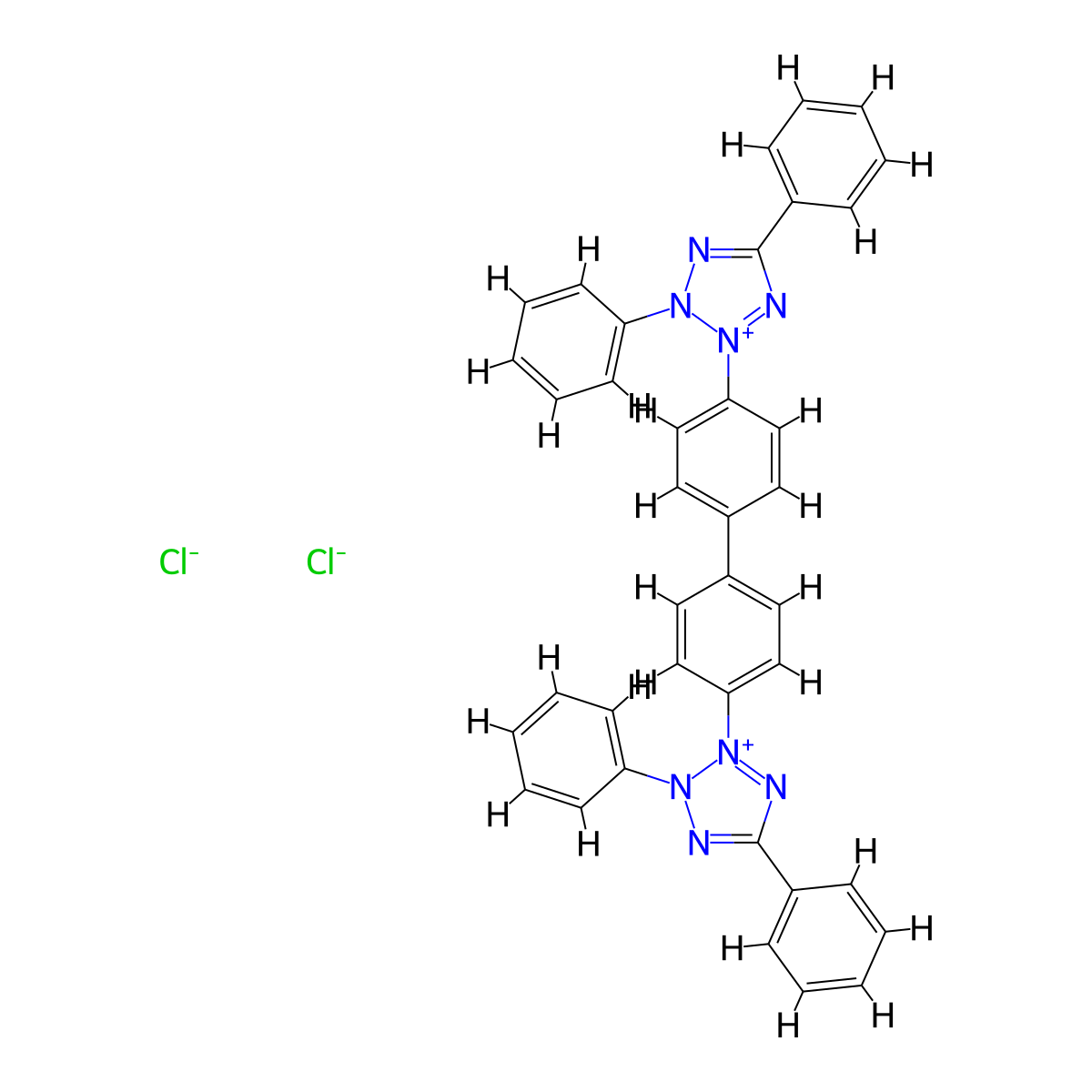 Neotetrazolium Chloride molecular structure, CAS 298-95-3