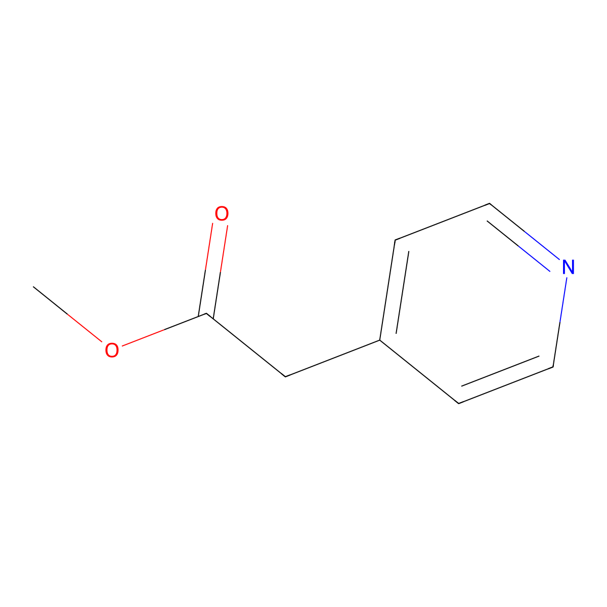 Methyl 4-pyridylacetate molecular structure, CAS 29800-89-3