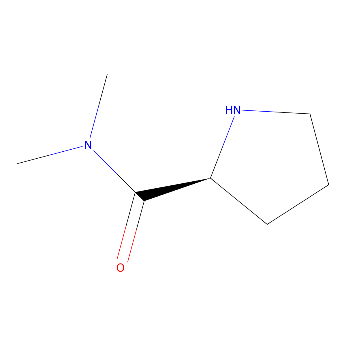 (2S)-N,N-dimethylpyrrolidine-2-carboxamide molecular structure, CAS 29802-22-0