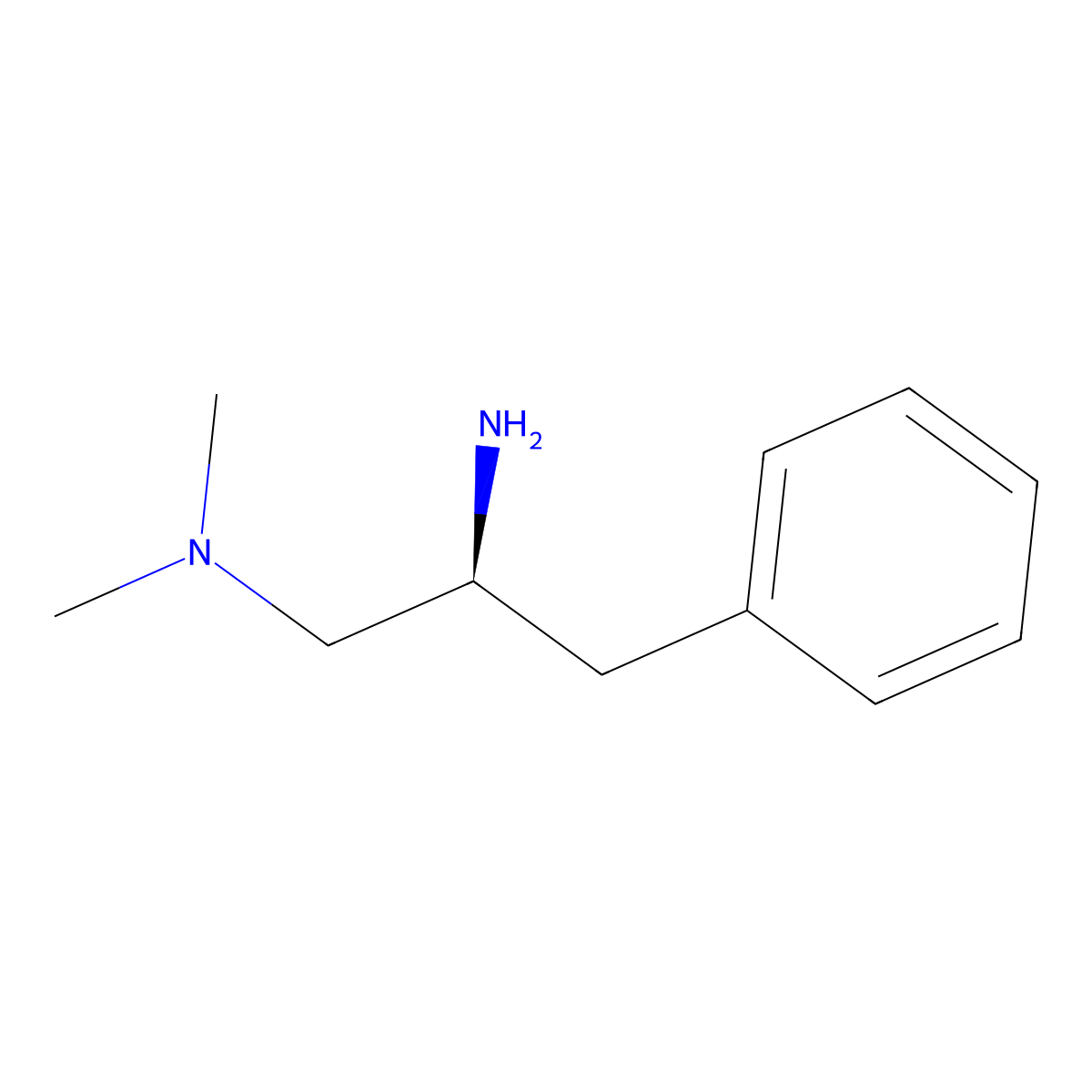 (1S)-1-Benzyl-2-(dimethylamino) Ethylamine molecular structure, CAS 29802-26-4