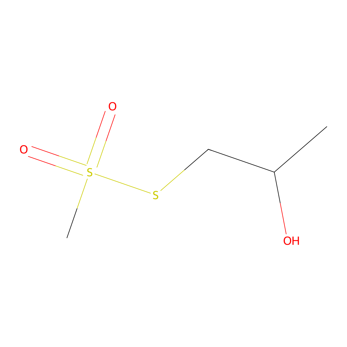 2-Hydroxypropyl methanethiosulfonate molecular structure, CAS 29803-57-4