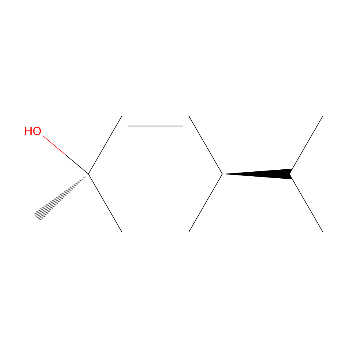 2-Cyclohexen-1-ol, 1-methyl-4-(1-methylethyl)-, (1R,4R)-rel- molecular structure, CAS 29803-82-5