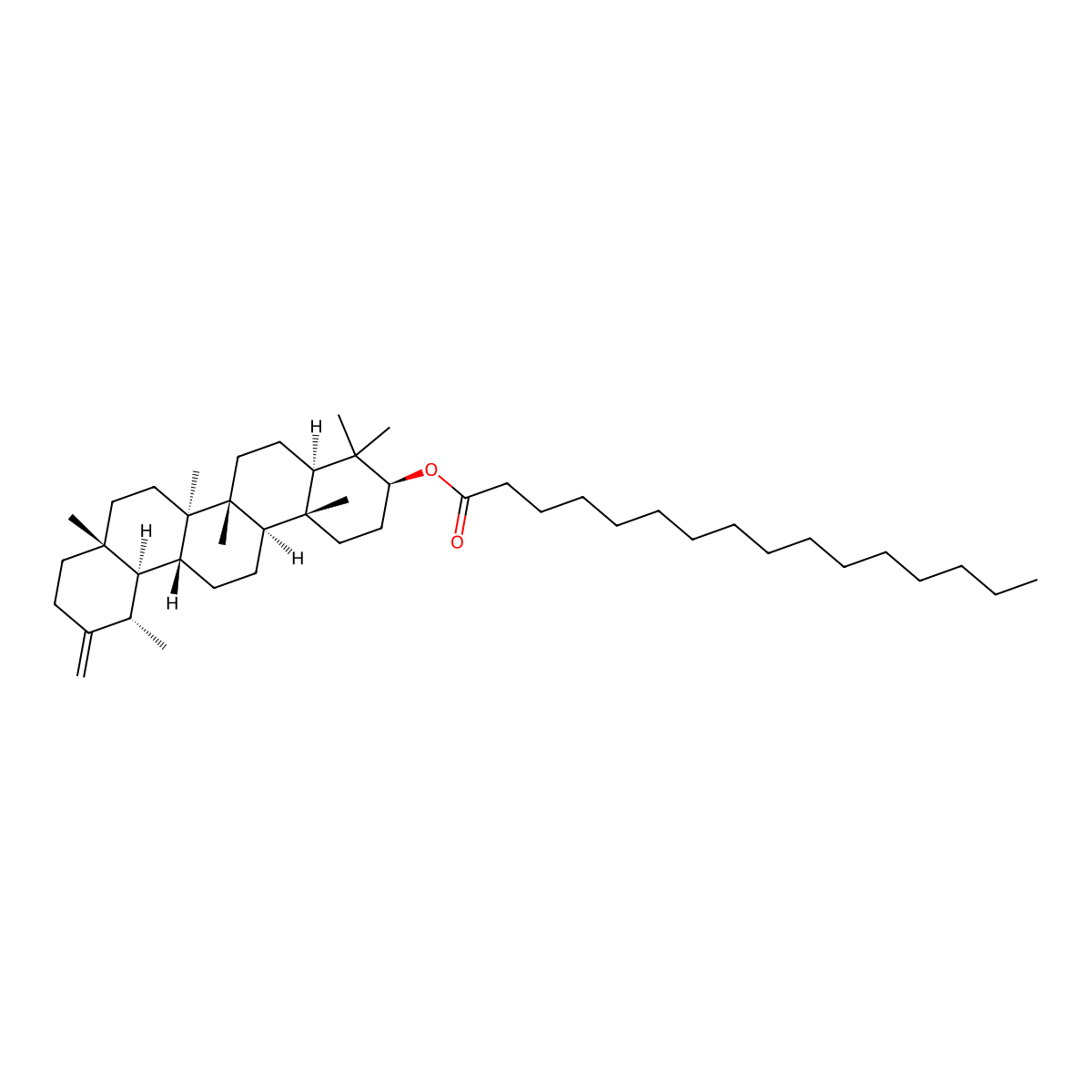 Taraxasteryl palmitate molecular structure, CAS 29803-90-5