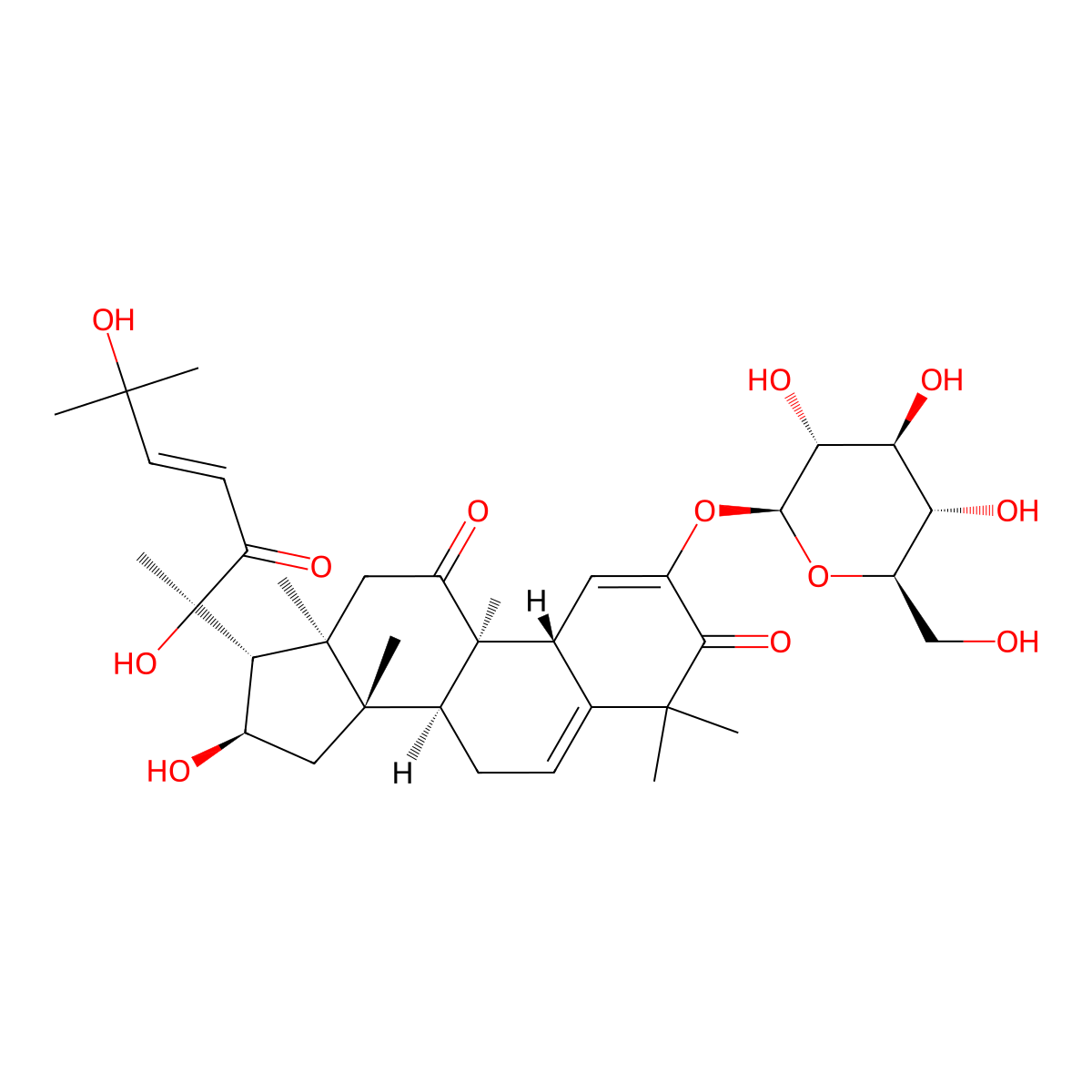Cucurbitacin I 2-O-Beta-D-Glucopyranoside molecular structure, CAS 29803-94-9