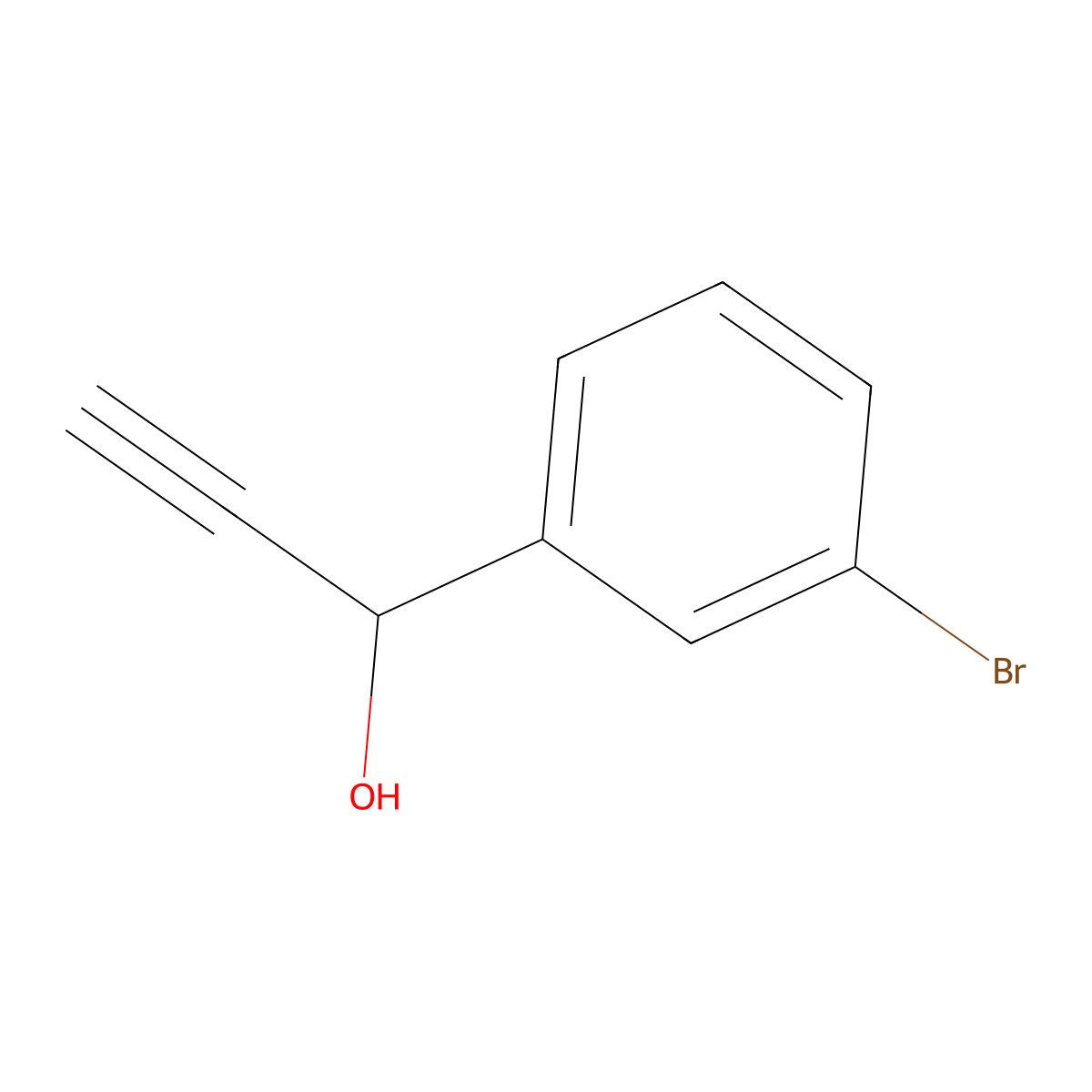 1-(3-Bromophenyl)-2-propyn-1-ol molecular structure, CAS 29805-16-1