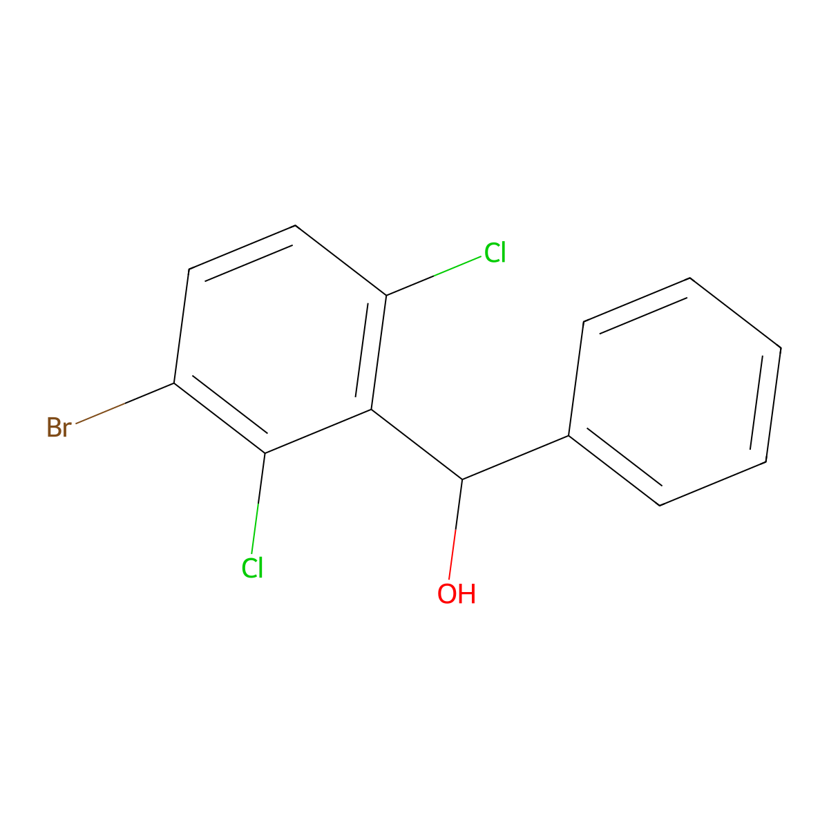 (3-Bromo-2,6-dichlorophenyl)(phenyl)methanol molecular structure, CAS 2980604-69-9