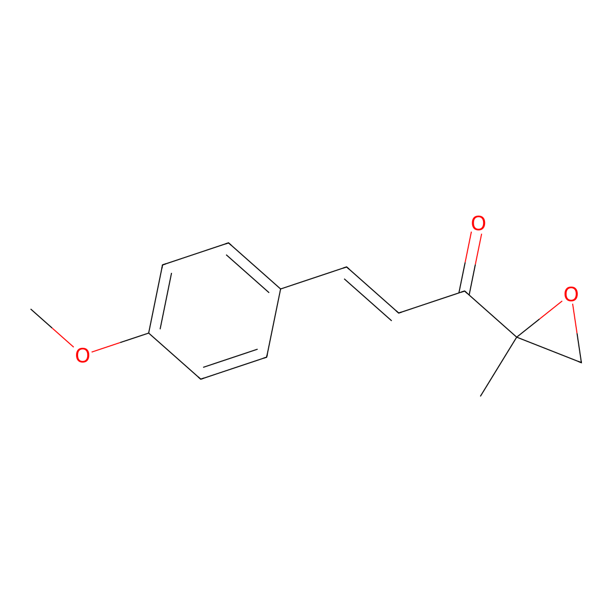 3-(4-Methoxyphenyl)-1-(2-methyloxiran-2-yl)prop-2-en-1-one molecular structure, CAS 29808-43-3