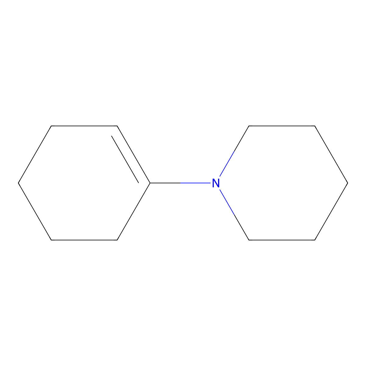 Piperidine, 1-(1-cyclohexen-1-yl)- molecular structure, CAS 2981-10-4