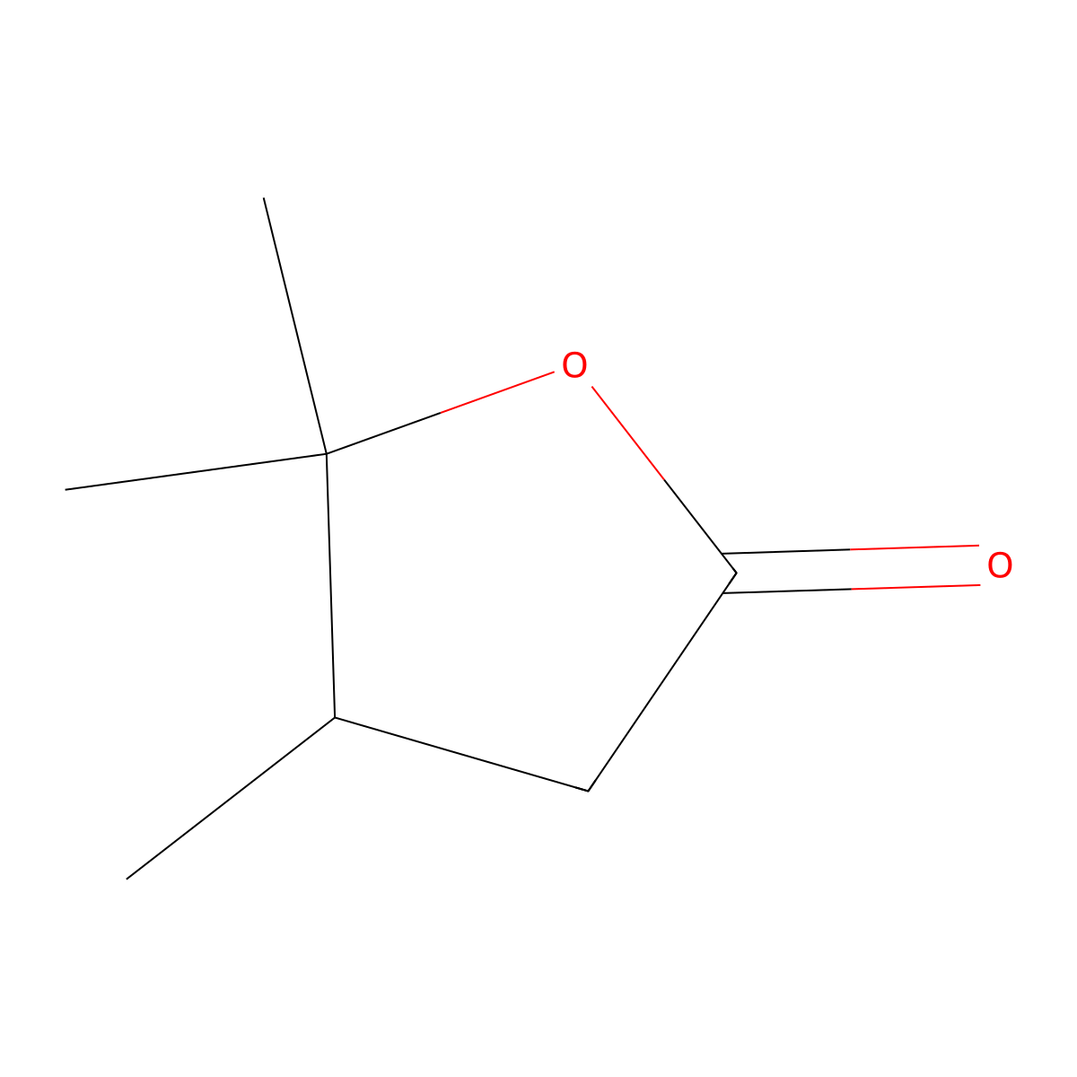 2(3H)-Furanone, dihydro-4,5,5-trimethyl- molecular structure, CAS 2981-96-6