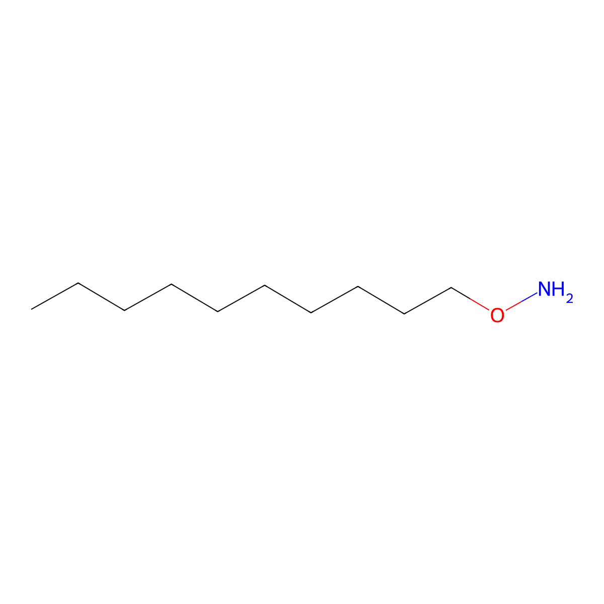 O-Decylhydroxylamine molecular structure, CAS 29812-79-1