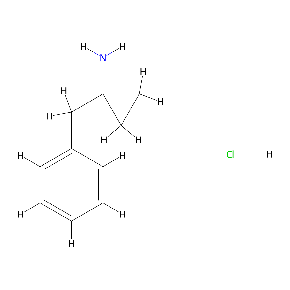 1-Benzylcyclopropan-1-amine hydrochloride molecular structure, CAS 29812-94-0