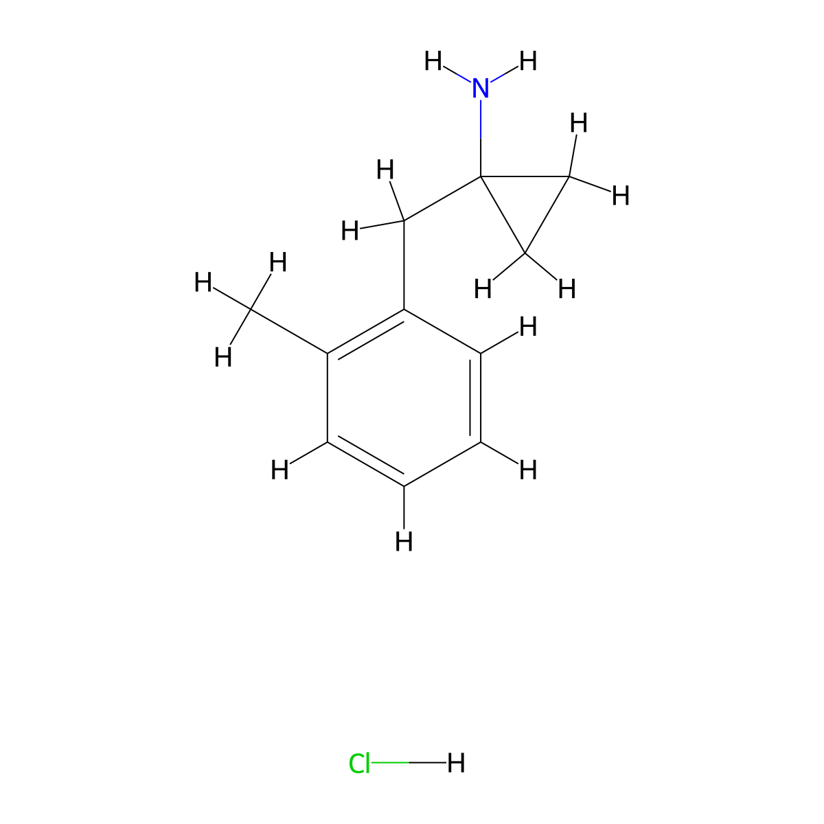 [1-(2-Methylbenzyl)cyclopropyl]amine hydrochloride molecular structure, CAS 29812-96-2