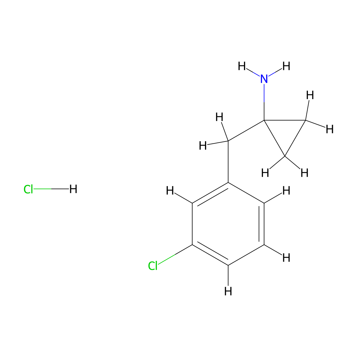 1-[(3-Chlorophenyl)methyl]cyclopropan-1-amine hydrochloride molecular structure, CAS 29812-97-3